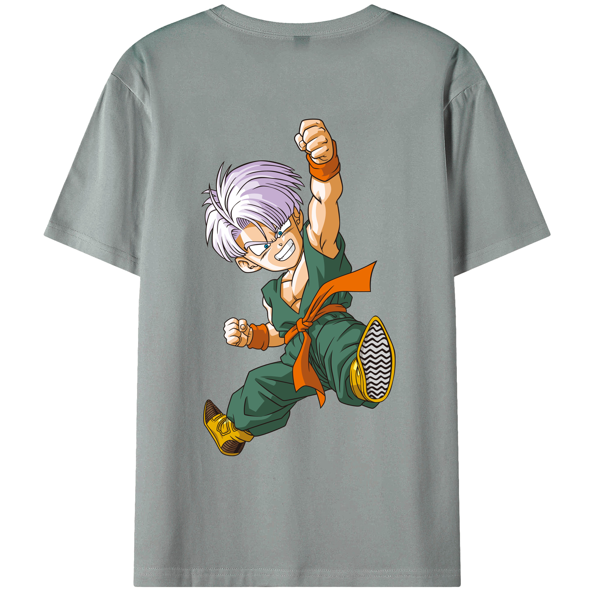 （画像用） ドラゴンボール トランクス（Torankusu）DRAGON BALL Trunks 綿100％ メンズ半袖Tシャツ（バックプリント） 通気性